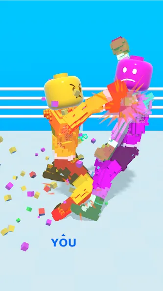 Block Fighter: Boxing Battle (Блок Файтер) [МОД: Меню, Бесконечные монеты и Открытые уровни] Screenshot 1
