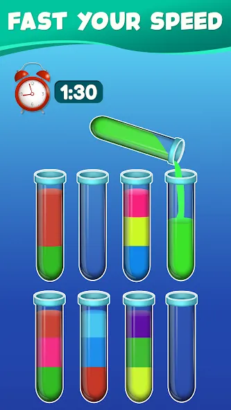 Water Sort Color Sorting games (Вотер Сорт Колор Сортинг гейм) [МОД: Деньги, Монеты и Меню MOD] Screenshot 4
