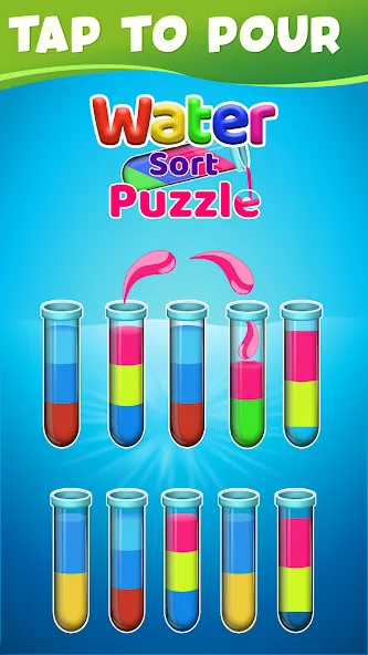 Water Sort Color Sorting games (Вотер Сорт Колор Сортинг гейм) [МОД: Деньги, Монеты и Меню MOD] Screenshot 5
