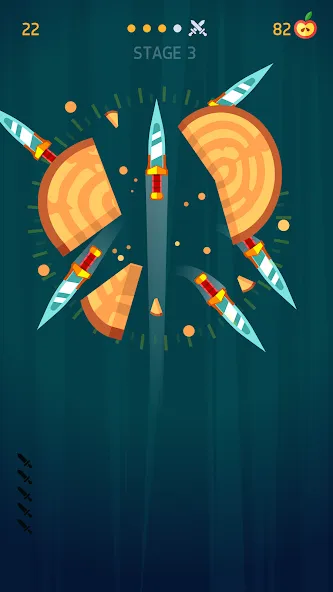 Knife Hit (На русский язык   переводится как Удар ножом) [МОД: Много монет, Открытые уровни и Мега MOD] Screenshot 3