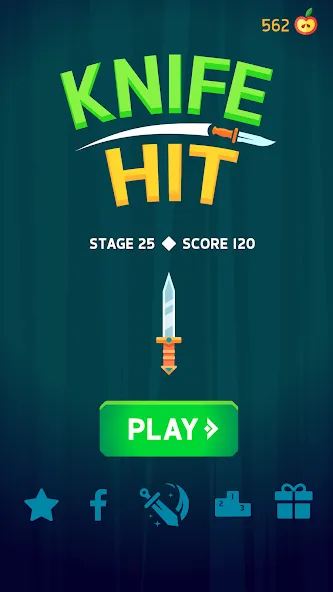Knife Hit (На русский язык   переводится как Удар ножом) [МОД: Много монет, Открытые уровни и Мега MOD] Screenshot 4