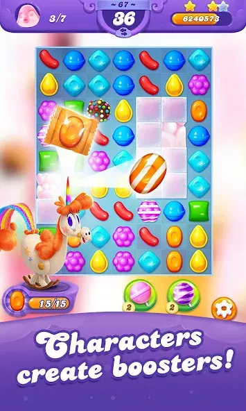 Candy Crush Friends Saga (Кенди Краш Френдс Сага) [МОД: Деньги, Монеты и Меню MOD] Screenshot 3