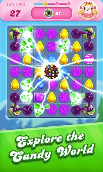 Candy Crush Saga (Кенди Краш Сага) [МОД: Много монет, Открытые уровни и Мега MOD] Screenshot 1