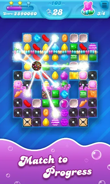 Candy Crush Soda Saga (Кенди Краш Сода Сага) [МОД: Меню, Бесконечные монеты и Открытые уровни] Screenshot 2
