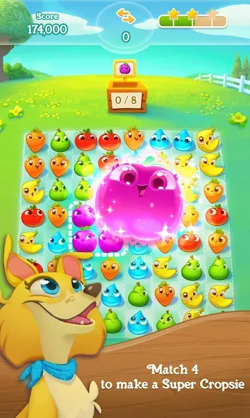 Farm Heroes Super Saga (Фарм Хероес Супер Сага) [МОД: Деньги, Монеты и Меню MOD] Screenshot 1