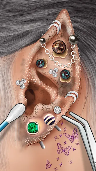 Ear Salon ASMR Ear Wax& Tattoo (АСМР) [МОД: Меню, Бесконечные монеты и Открытые уровни] Screenshot 3