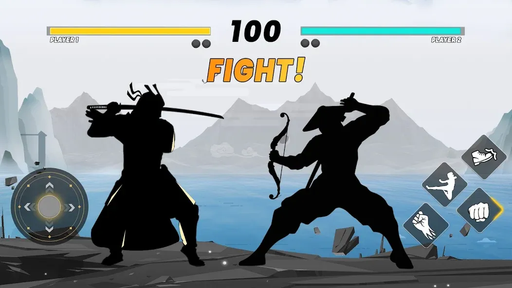 Sword Shadow Fighting Game 3D [МОД: Меню, Бесконечные монеты и Открытые уровни] Screenshot 1