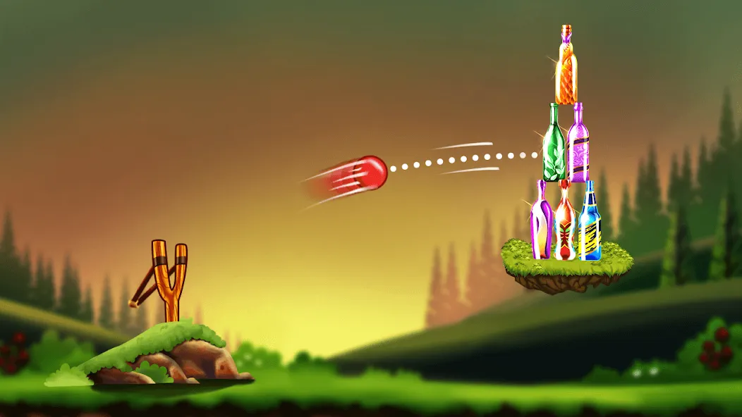 Bottle Shooting Game 2 [МОД: Меню, Бесконечные монеты и Открытые уровни] Screenshot 1