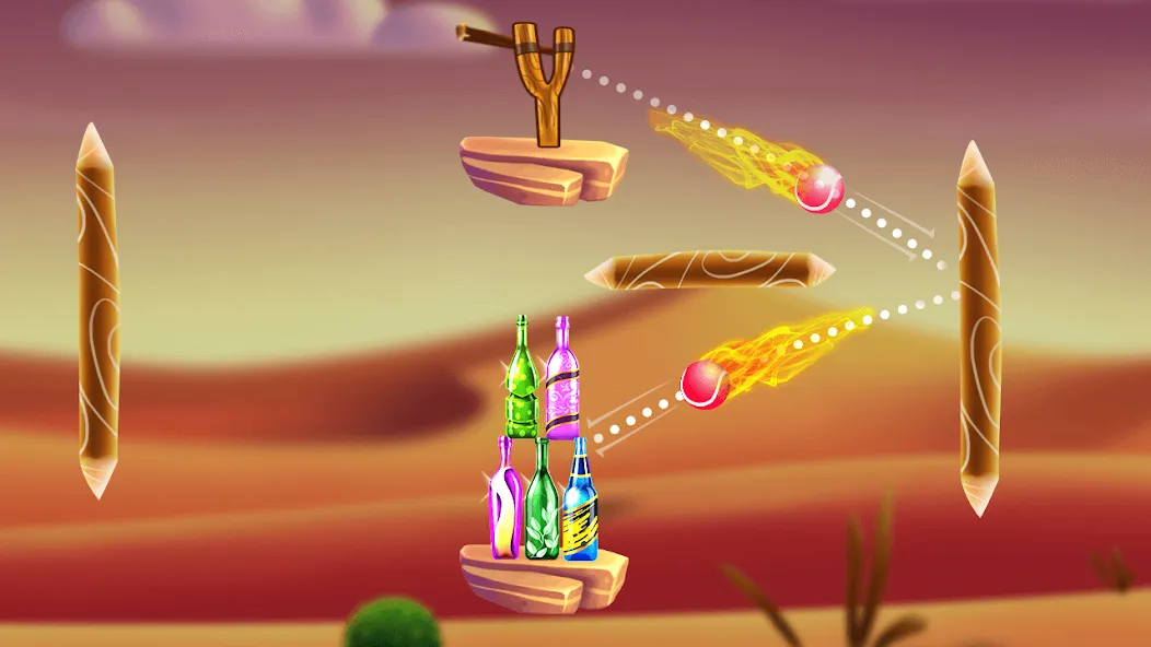 Bottle Shooting Game 2 [МОД: Меню, Бесконечные монеты и Открытые уровни] Screenshot 2