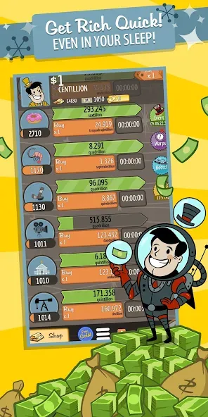 AdVenture Capitalist (ЭдВенчер Капиталист) [МОД: Деньги, Монеты и Меню MOD] Screenshot 5