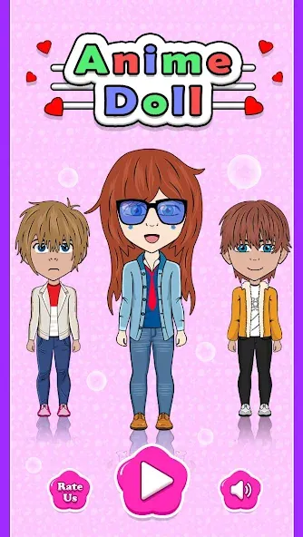 Anime Doll Designer (Аниме Кукольный Дизайнер) [МОД: Много монет, Открытые уровни и Мега MOD] Screenshot 1