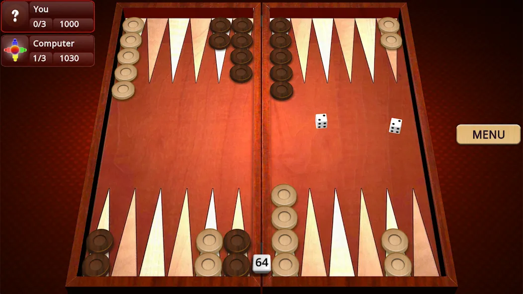 Backgammon Mighty [МОД: Меню, Бесконечные монеты и Открытые уровни] Screenshot 1