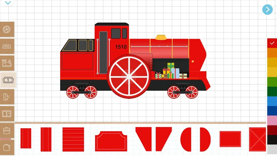 Christmas Train Game For Kids [МОД: Все открыто, Дополнительные деньги и Меню MOD] Screenshot 1
