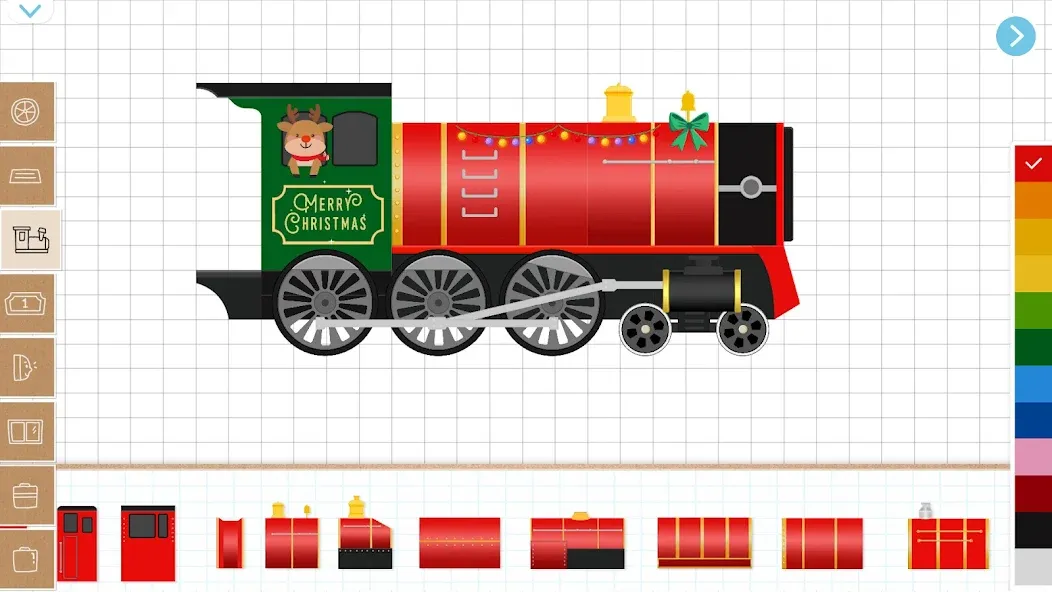 Christmas Train Game For Kids [МОД: Все открыто, Дополнительные деньги и Меню MOD] Screenshot 2