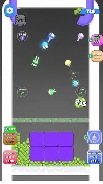Guns and Bounce (Ганз энд Баунс) [МОД: Все открыто, Дополнительные деньги и Меню MOD] Screenshot 1