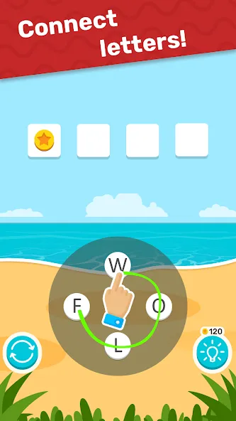 Word Weekend Letters & Worlds (Уикенд Слово) [МОД: Меню, Бесконечные монеты и Открытые уровни] Screenshot 1