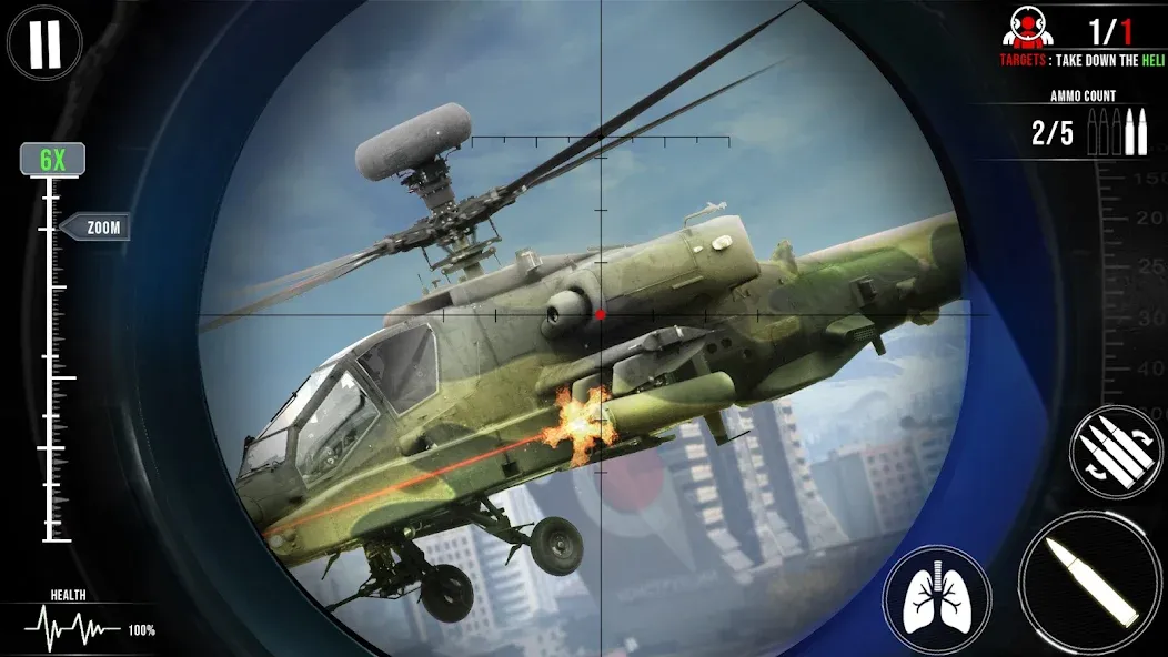 Sniper Shooter Mission Games [МОД: Все открыто, Дополнительные деньги и Меню MOD] Screenshot 4