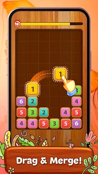 Merge Wood: Block Puzzle (Мерж Вуд) [МОД: Меню, Бесконечные монеты и Открытые уровни] Screenshot 1
