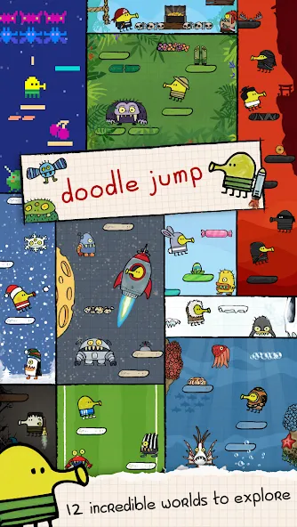 Doodle Jump (Дудл Джамп) [МОД: Бесконечные деньги, Монеты и Мега MOD] Screenshot 2