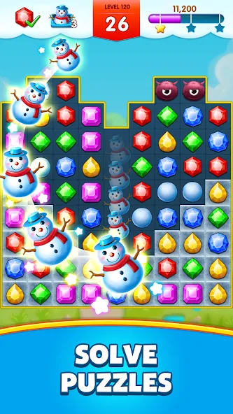 Jewels Legend - Match 3 Puzzle (Джуэл Легенд) [МОД: Бесконечные деньги, Монеты и Мега MOD] Screenshot 2