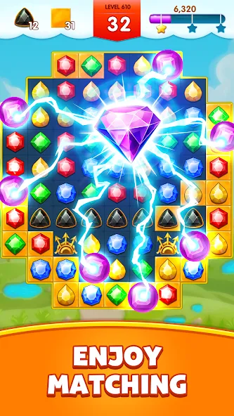 Jewels Legend - Match 3 Puzzle (Джуэл Легенд) [МОД: Бесконечные деньги, Монеты и Мега MOD] Screenshot 3
