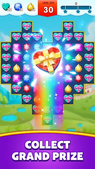 Jewels Legend - Match 3 Puzzle (Джуэл Легенд) [МОД: Бесконечные деньги, Монеты и Мега MOD] Screenshot 5