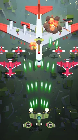 Burning Sky: Aircraft Combat (Бернинг Скай) [МОД: Меню, Бесконечные монеты и Открытые уровни] Screenshot 2