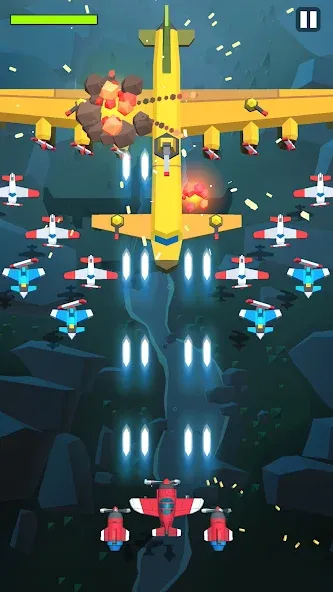 Burning Sky: Aircraft Combat (Бернинг Скай) [МОД: Меню, Бесконечные монеты и Открытые уровни] Screenshot 5