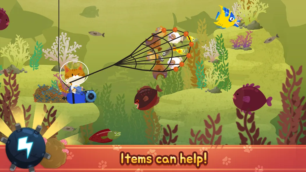 The Fishercat (Зе Фишеркат) [МОД: Много монет, Открытые уровни и Мега MOD] Screenshot 5