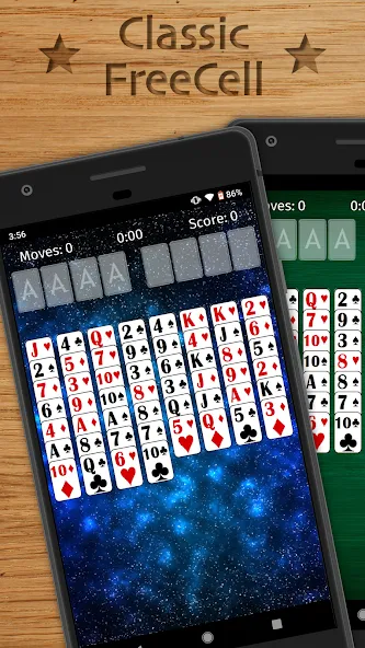 FreeCell Solitaire Classic (Фрисел Солитер Классик) [МОД: Деньги, Монеты и Меню MOD] Screenshot 1