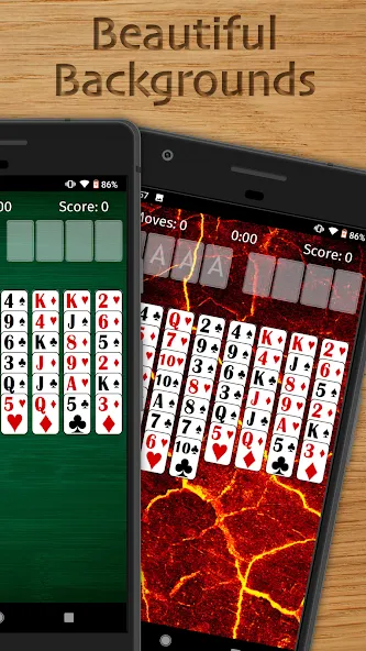FreeCell Solitaire Classic (Фрисел Солитер Классик) [МОД: Деньги, Монеты и Меню MOD] Screenshot 2