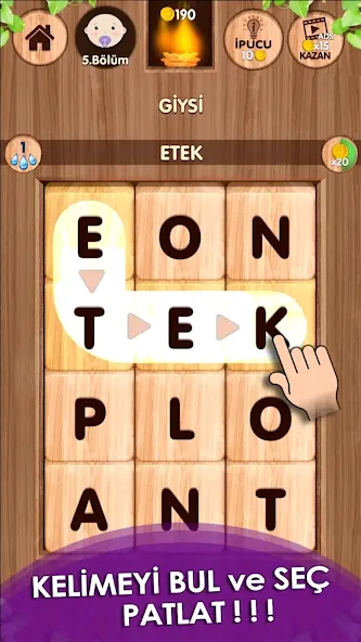 Düşen! Kelime Oyunu [МОД: Все открыто, Дополнительные деньги и Меню MOD] Screenshot 1