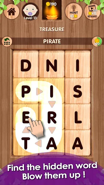 Falling Word Games - Addictive (Фоллинг Уорд Геймс) [МОД: Деньги, Монеты и Меню MOD] Screenshot 1