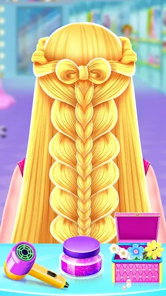 Braided Hair Salon Girls Games [МОД: Много денег, Монет и Все открыто] Screenshot 1