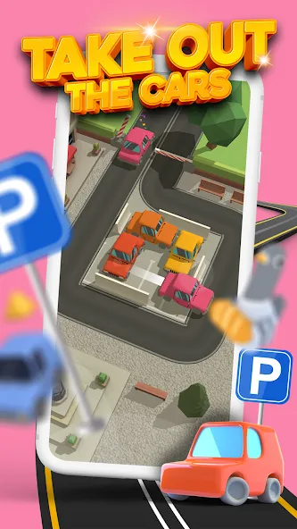 Parking Jam 3D (Парковочный затор 3D) [МОД: Все открыто, Дополнительные деньги и Меню MOD] Screenshot 1