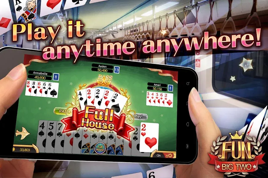 Fun Big 2 Taiwan: Card Craze (Фан Биг 2 Тайвань) [МОД: Все открыто, Дополнительные деньги и Меню MOD] Screenshot 3