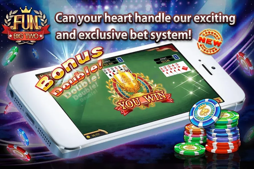Fun Big 2 Taiwan: Card Craze (Фан Биг 2 Тайвань) [МОД: Все открыто, Дополнительные деньги и Меню MOD] Screenshot 4