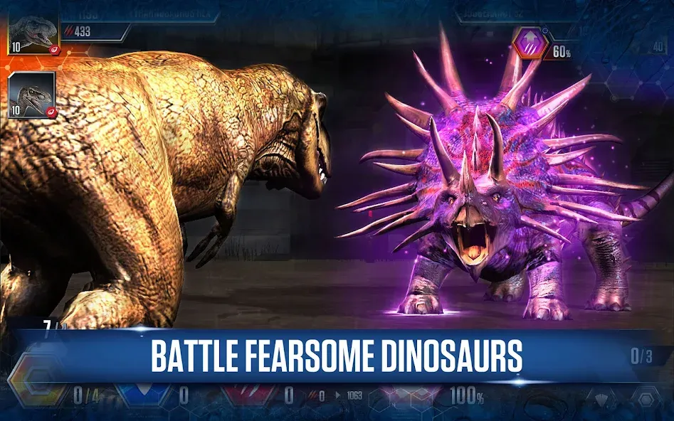 Jurassic World™: The Game (Джурассик Ворлд) [МОД: Меню, Бесконечные монеты и Открытые уровни] Screenshot 1