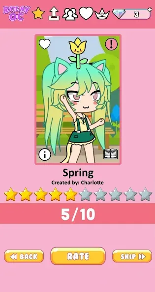 Rate My OC (Рейт Май ОК) [МОД: Много денег, Монет и Все открыто] Screenshot 3