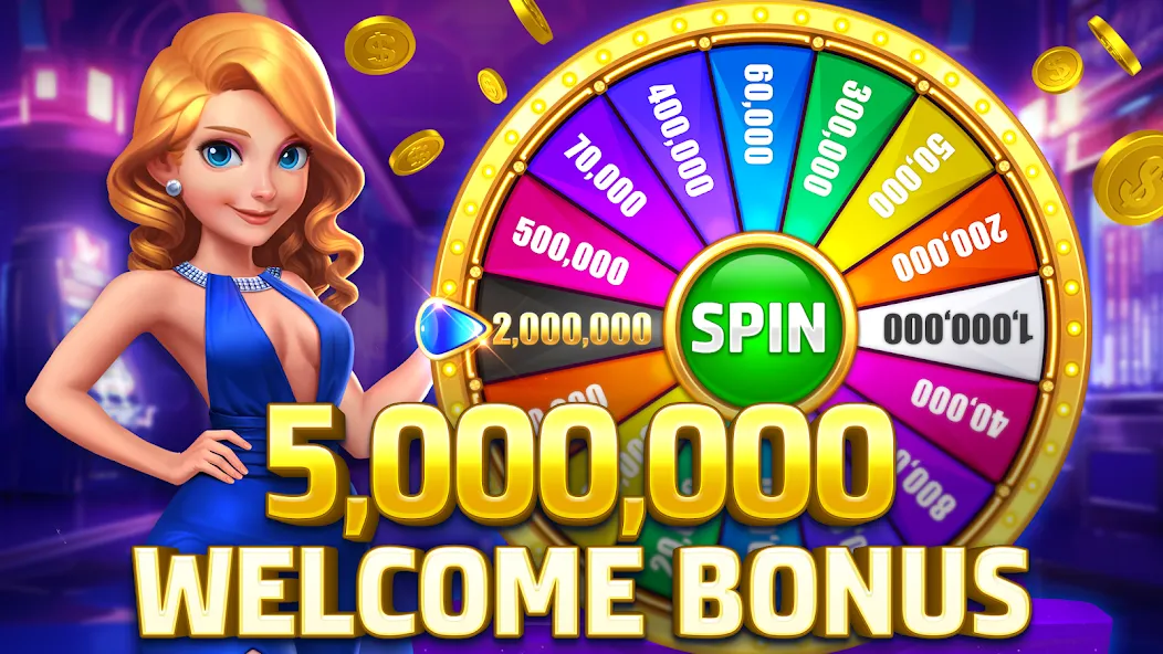HighRoller Vegas: Casino Games (Хайроллер Вегас) [МОД: Много денег, Монет и Все открыто] Screenshot 1