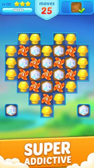 Jewel Crush™ - Match 3 Legend [МОД: Много монет, Открытые уровни и Мега MOD] Screenshot 1