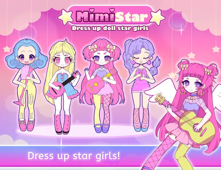 Mimistar dress up chibi doll (Министар) [МОД: Меню, Бесконечные монеты и Открытые уровни] Screenshot 1