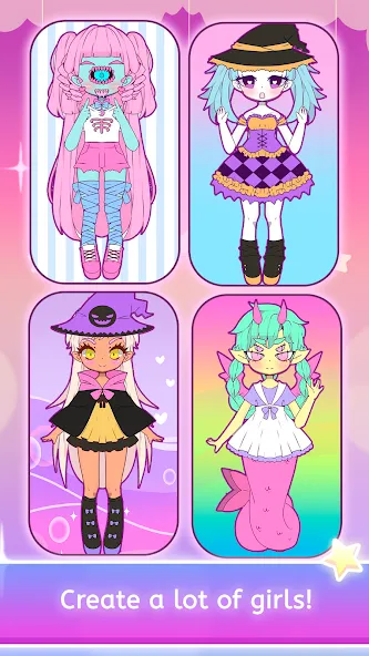 Mimistar dress up chibi doll (Министар) [МОД: Меню, Бесконечные монеты и Открытые уровни] Screenshot 4