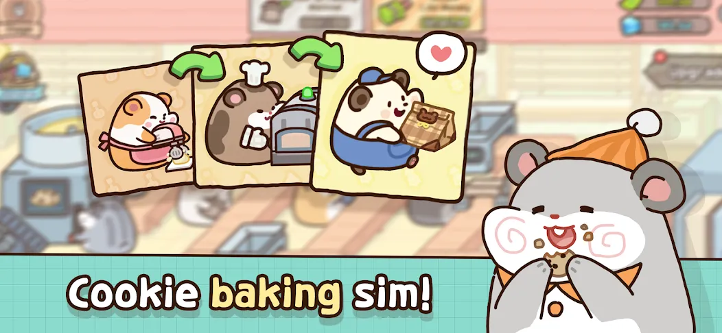 Hamster Cookie Factory [МОД: Все открыто, Дополнительные деньги и Меню MOD] Screenshot 1