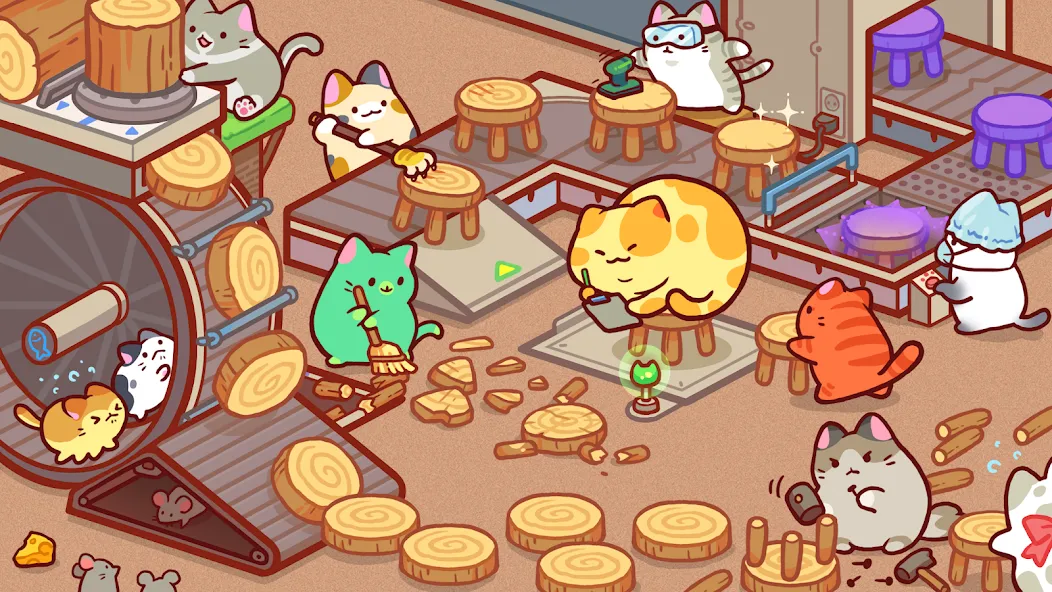Kitty Cat Tycoon (Китти Кэт Тайкун) [МОД: Много монет, Открытые уровни и Мега MOD] Screenshot 1