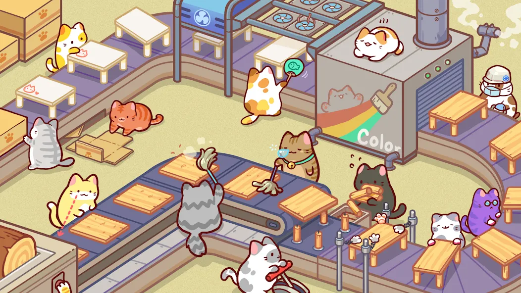 Kitty Cat Tycoon (Китти Кэт Тайкун) [МОД: Много монет, Открытые уровни и Мега MOD] Screenshot 4
