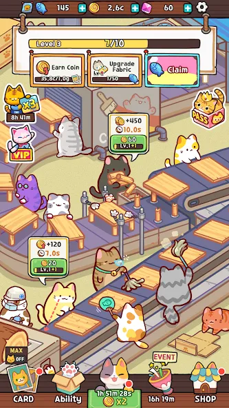 Kitty Cat Tycoon (Китти Кэт Тайкун) [МОД: Много монет, Открытые уровни и Мега MOD] Screenshot 5