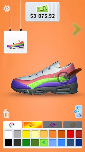 Sneaker Art! - Coloring Games [МОД: Меню, Бесконечные монеты и Открытые уровни] Screenshot 3