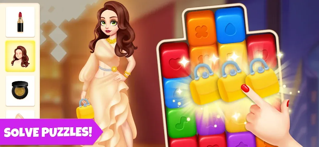 Makeover Blast: Dressup Salon (Мейковер Бласт) [МОД: Меню, Бесконечные монеты и Открытые уровни] Screenshot 5