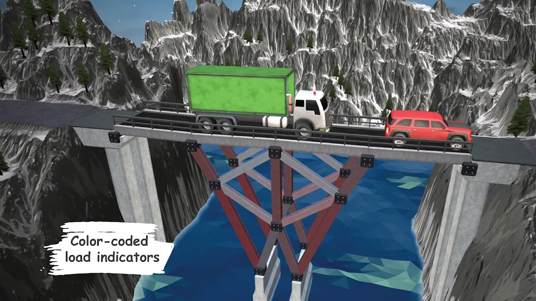 Bridgezz: Bridge Construction (Бриджзз) [МОД: Деньги, Монеты и Меню MOD] Screenshot 2